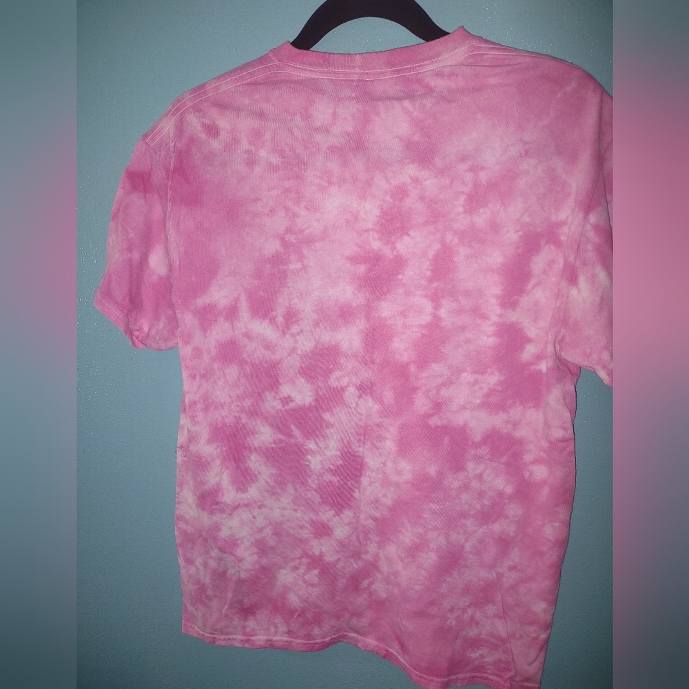 Women's Tie dye Cancer Awareness T-shirt - Picture 2 of 2